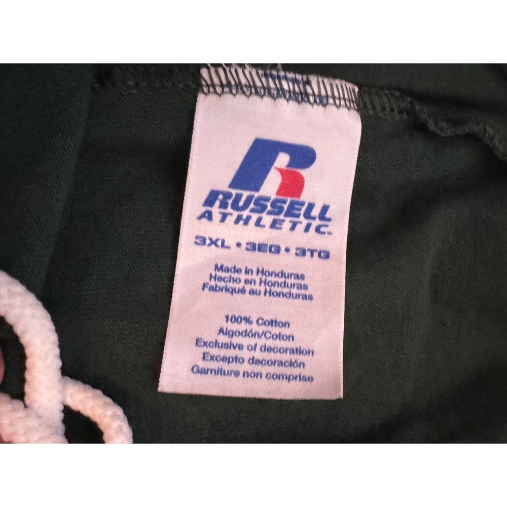 Russell Athletic Mens 3XL Green Cotton Jersey Shorts Drawstring Pockets Athletic - Picture 2 of 5